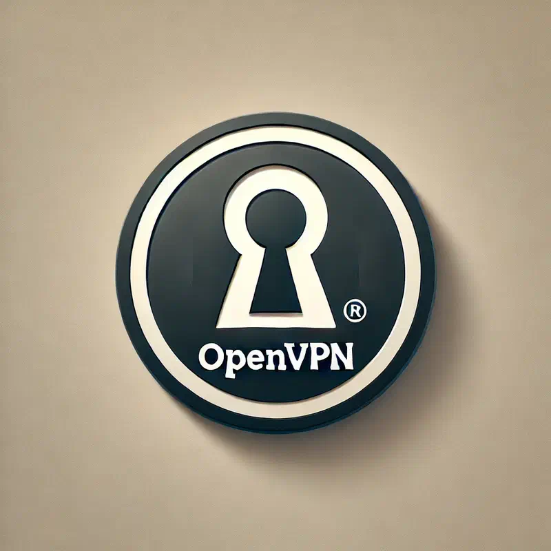 OpenVPN logo, the open-source VPN software used in this guide&rsquo;s example container
